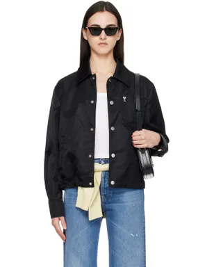 AMI Paris Nylon 'Ami De Coeur' スタッズ ボタン ジャケット - サムネイル1