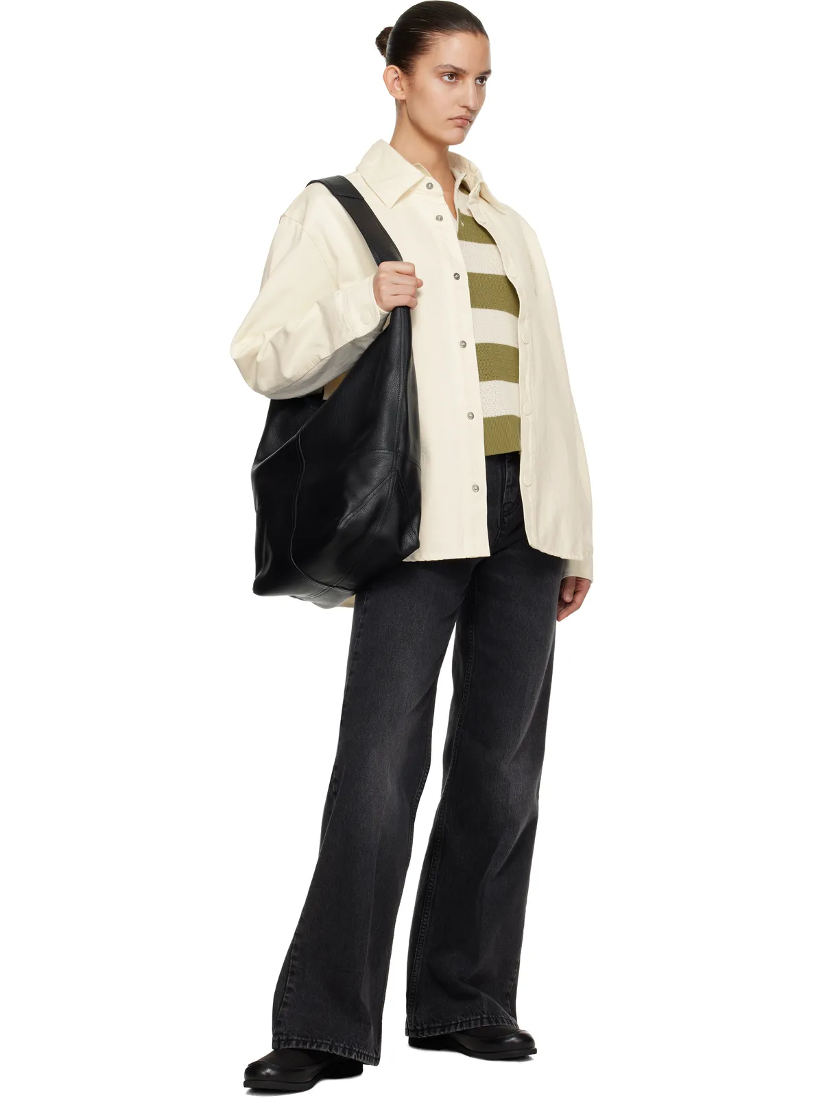 AMI Paris Cotton Knitted 'Ami De Coeur' オーバーシャツ - 画像4