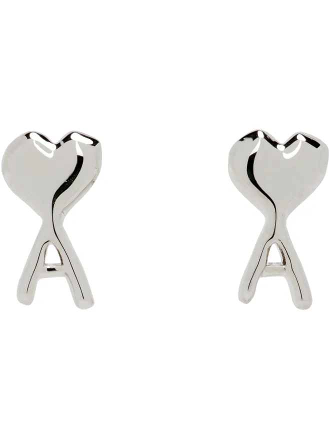 AMI Paris AMI Paris Ami de Coeur Hammered ピアスの商品画像