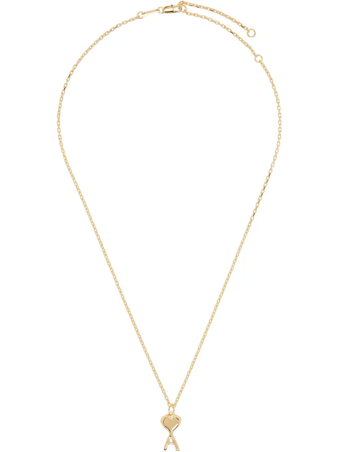 AMI Paris AMI Paris Ami de Coeur Thin Hammered ネックレスの商品画像