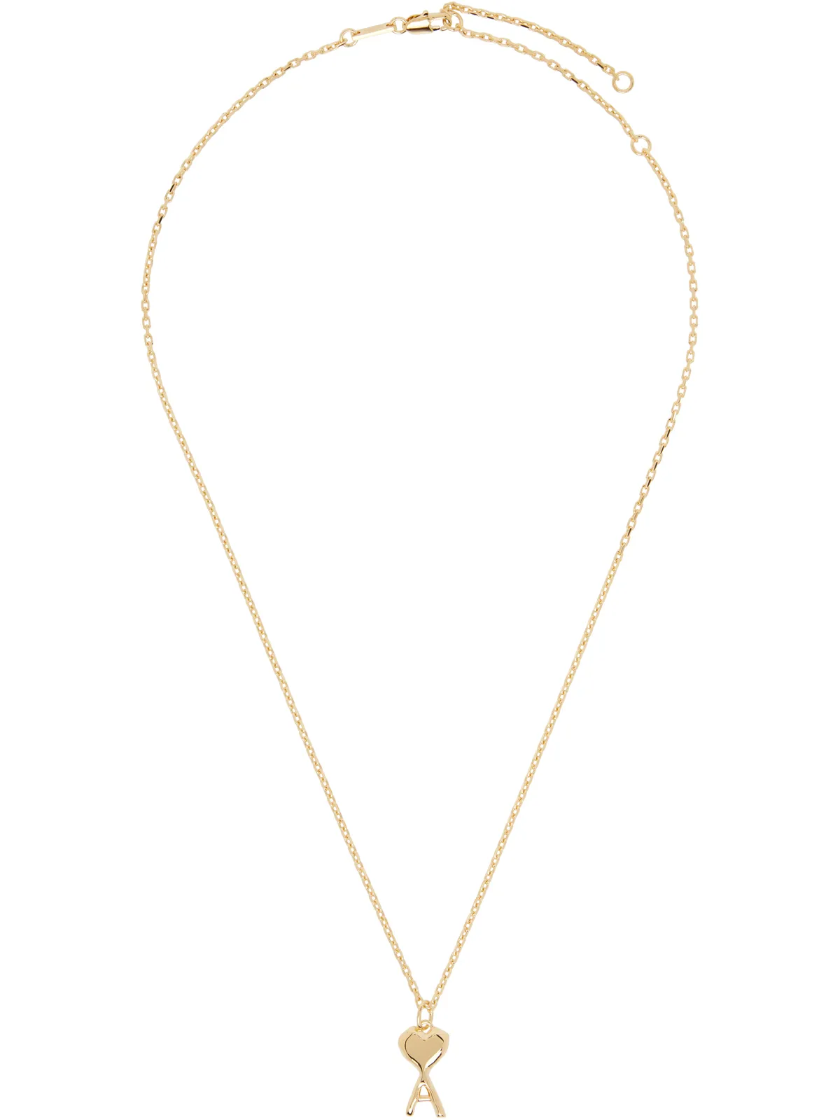 AMI Paris Ami de Coeur Thin Hammered ネックレス - 画像1