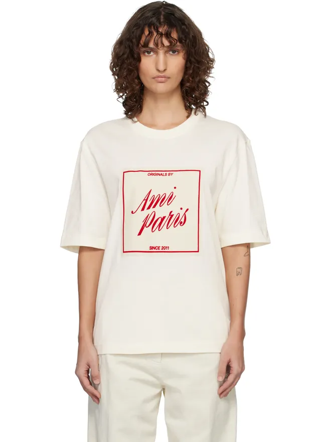AMI Paris AMI Paris 'Ami Paris Heritage' コットン プリントTシャツの商品画像