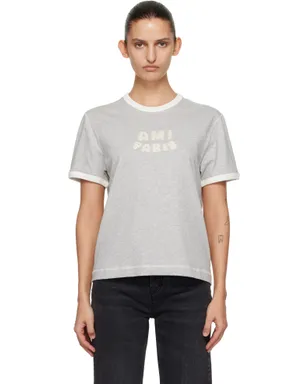 AMI Paris Cotton 'Ami Paris' ニット パッチ Tシャツ - サムネイル1