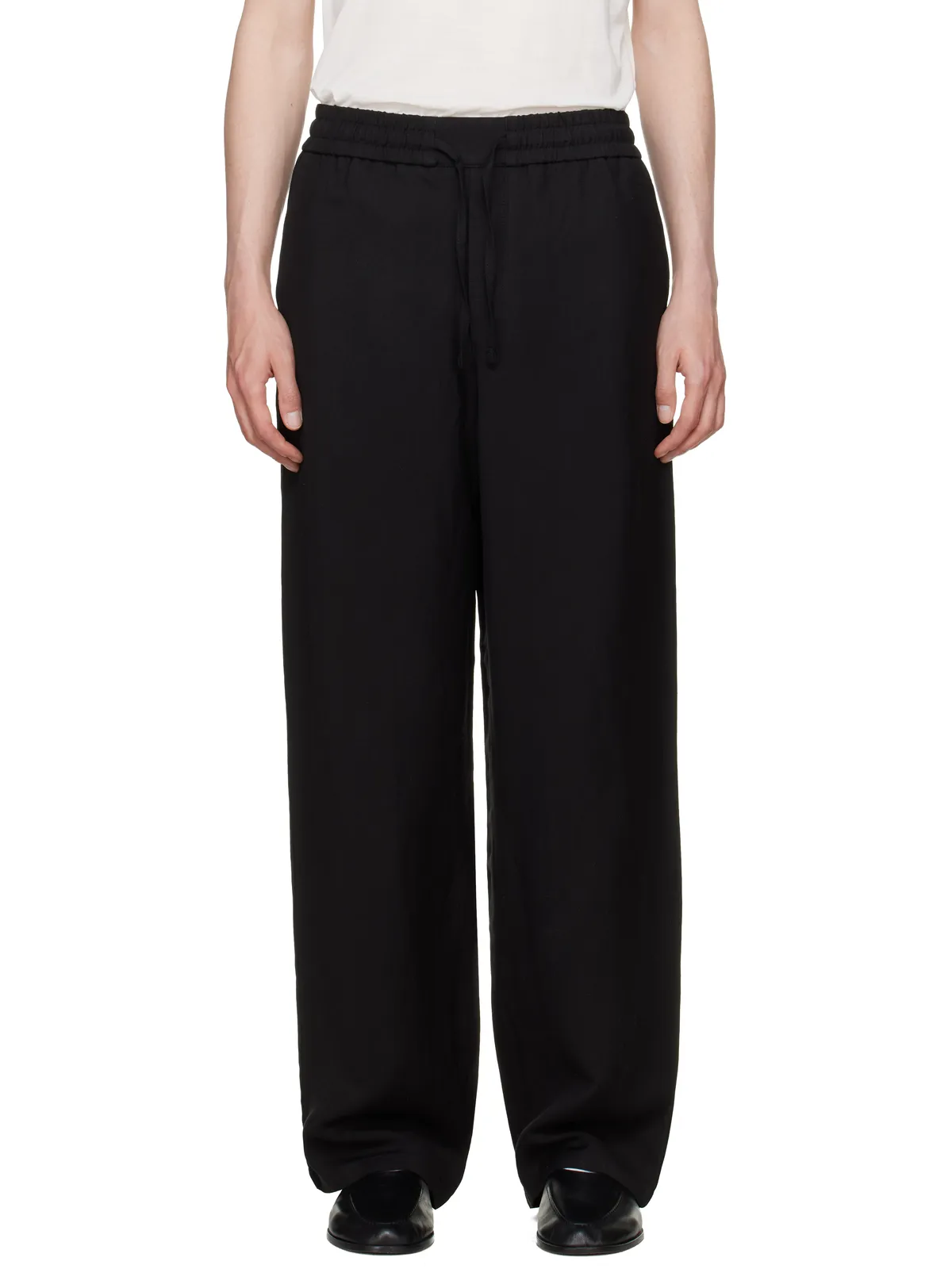 AMI Paris Blended Linen Elasticated Waist トラウザーズ - 画像1