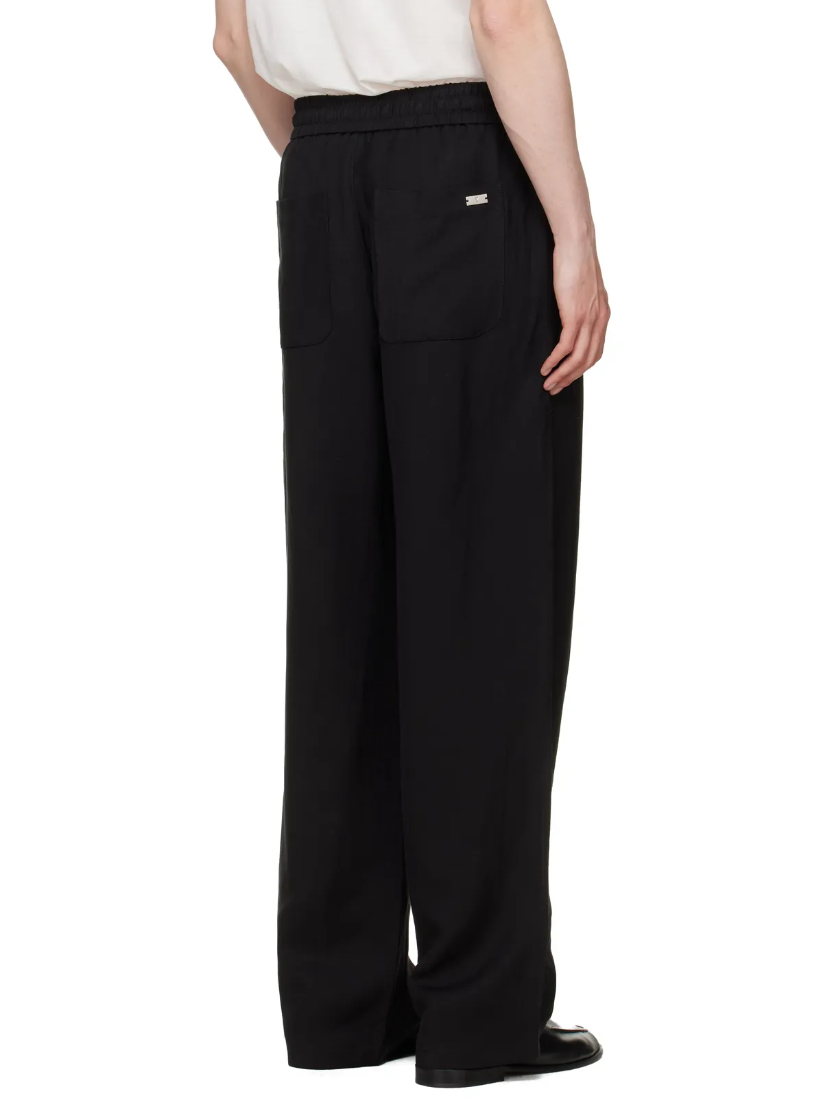 AMI Paris Blended Linen Elasticated Waist トラウザーズ - 画像3