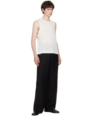 AMI Paris Blended Linen Elasticated Waist トラウザーズ - サムネイル4