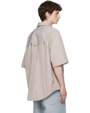 AMI Paris 'Ami de Coeur' ストライプ ワイド シャツ - サムネイル3