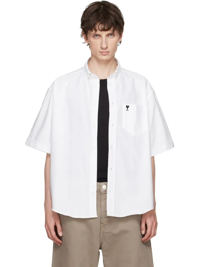 AMI Paris AMI Paris Cotton Boxy Embroidered 'Ami de Coeur' シャツの商品画像