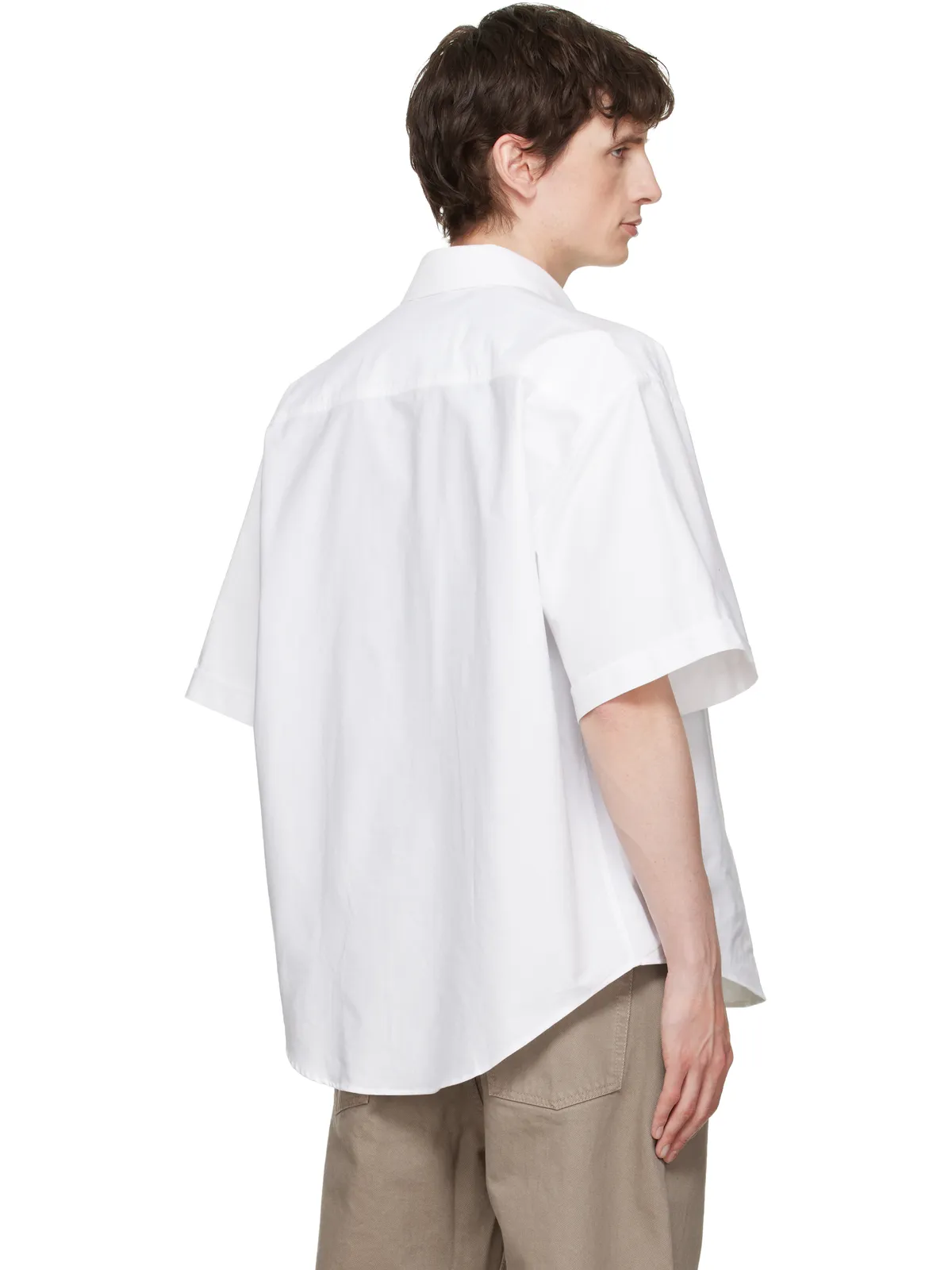AMI Paris Cotton Boxy Embroidered 'Ami de Coeur' シャツ - 画像3