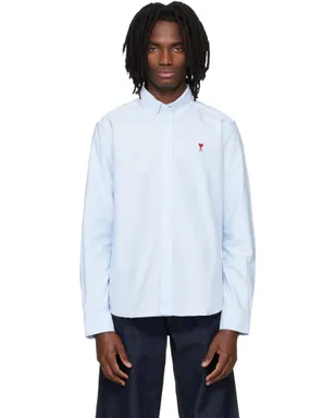 AMI Paris Classic Embroidered ADC ボタンダウンカラー 長袖シャツ - サムネイル1