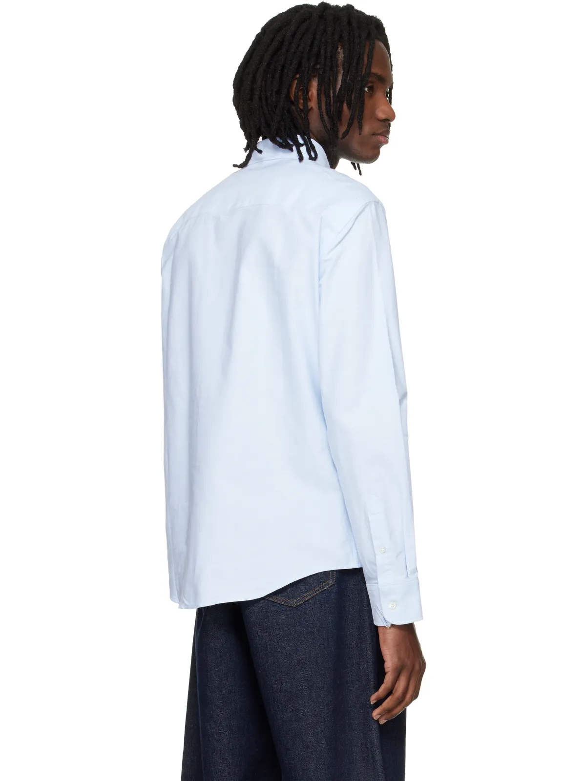AMI Paris Classic Embroidered ADC ボタンダウンカラー 長袖シャツ - 画像3