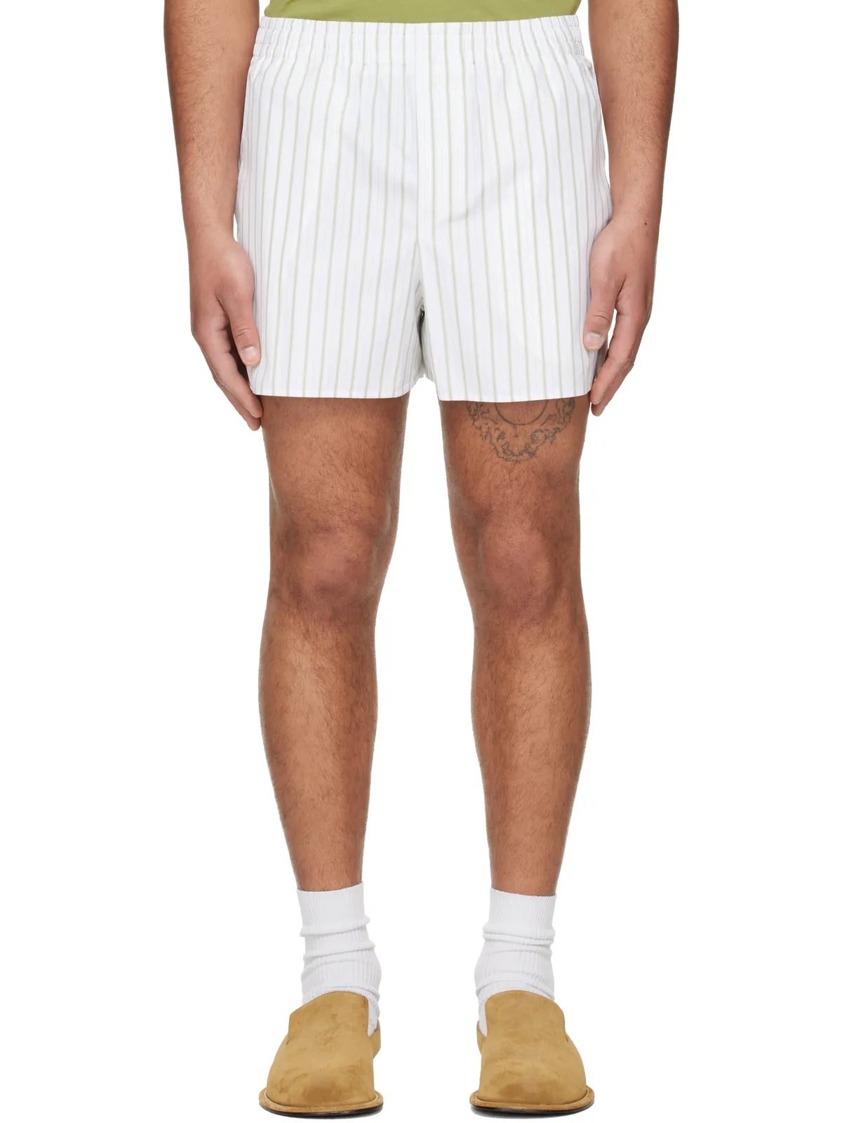 AMI Paris コットン エラスティック ショートパンツ - 画像1