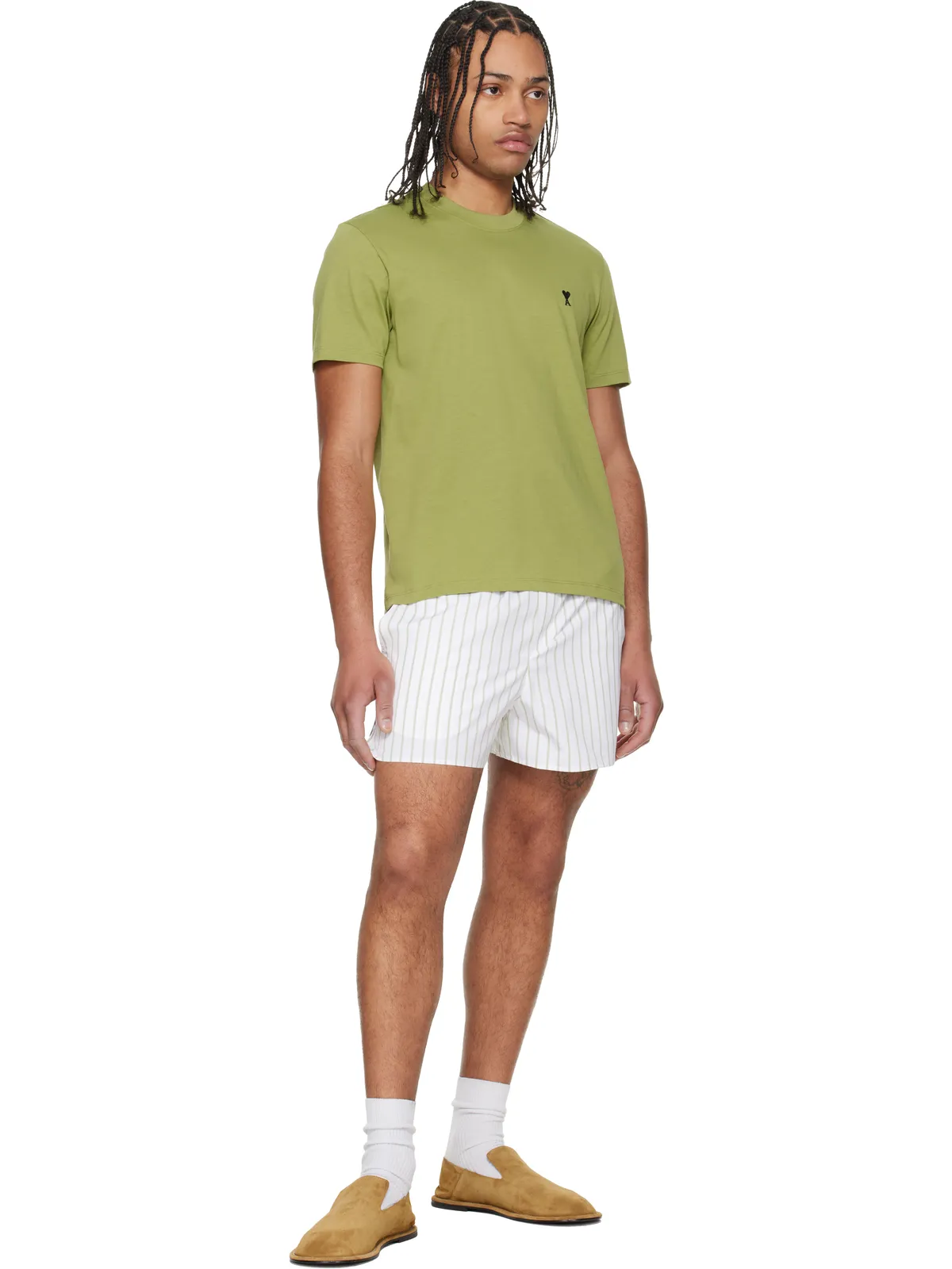 AMI Paris コットン エラスティック ショートパンツ - 画像4