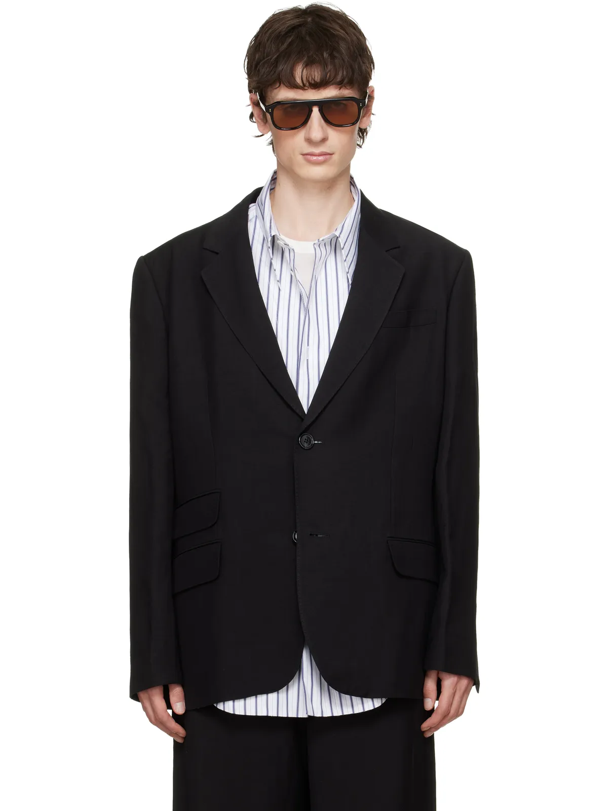 AMI Paris Linen Blend Straight シングルジャケット - 画像1