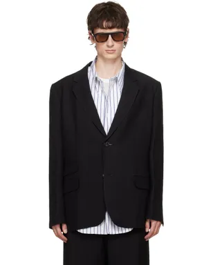 AMI Paris Linen Blend Straight シングルジャケット - サムネイル1