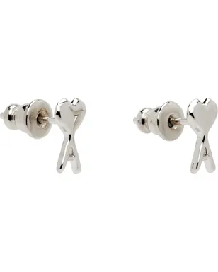 AMI Paris Ami de Coeur Hammered ピアス - サムネイル2