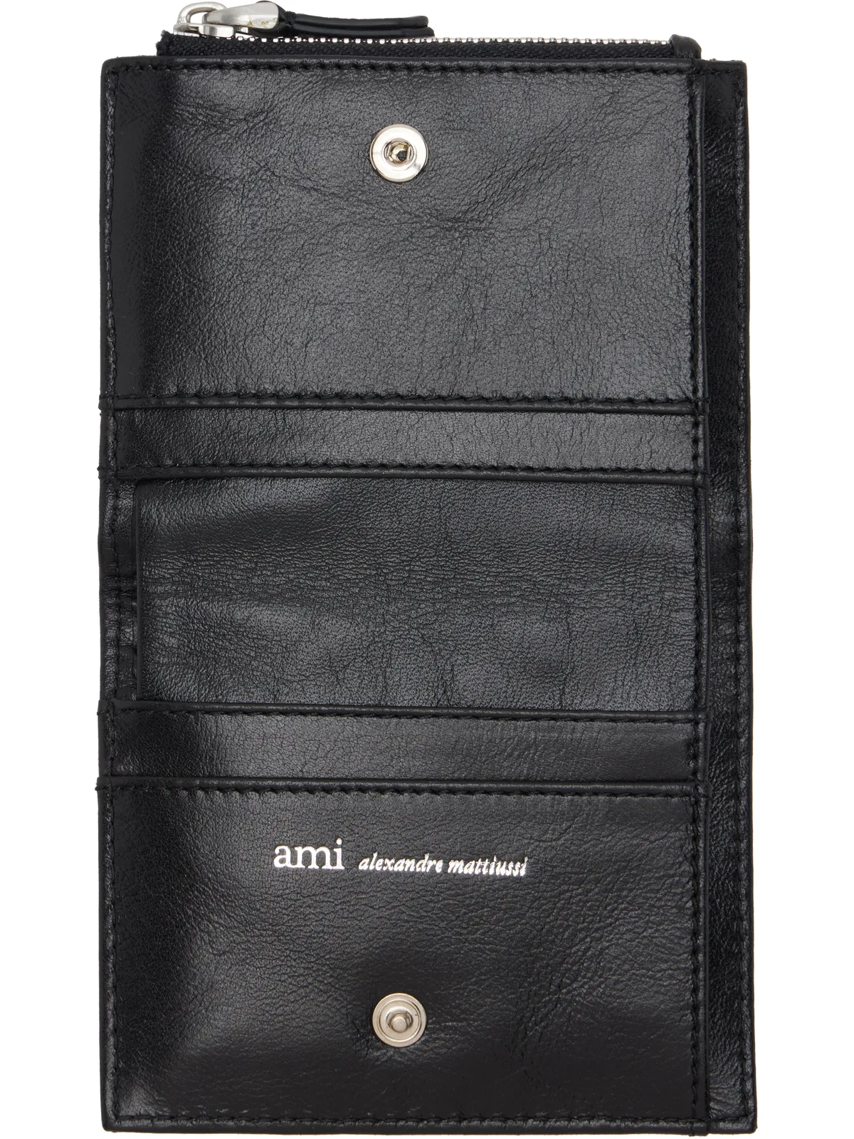 AMI Paris Cowhide Leather 'Voulez-Vous' Folded 財布 - 画像3