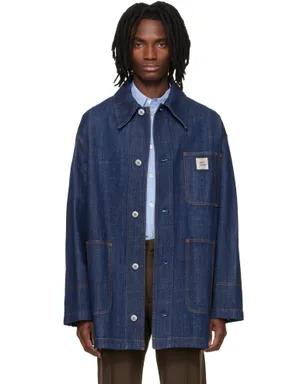 AMI Paris 'AMI Paris Heritage' Label デニム ワークジャケット - サムネイル1