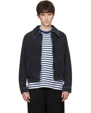 AMI Paris 'Tonal Ami de Coeur' Zipped デニムジャケット - サムネイル1