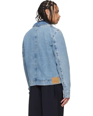 AMI Paris Cotton Contrasted 'Ami De Coeur' デニムジャケット - サムネイル3