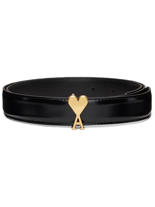 AMI Paris AMI Paris Ami de Coeur カウレザー バックルベルトの商品画像