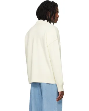 AMI Paris Contrasted Ami de Coeur ウール カーディガン - サムネイル3