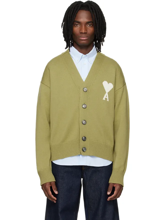 AMI Paris AMI Paris Ami de Coeur ウール カーディガンの商品画像