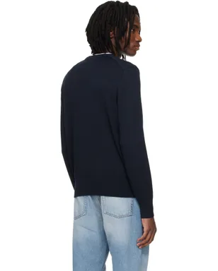 AMI Paris Contrasted Ami de Coeur ウール クルーネックセーター - サムネイル3