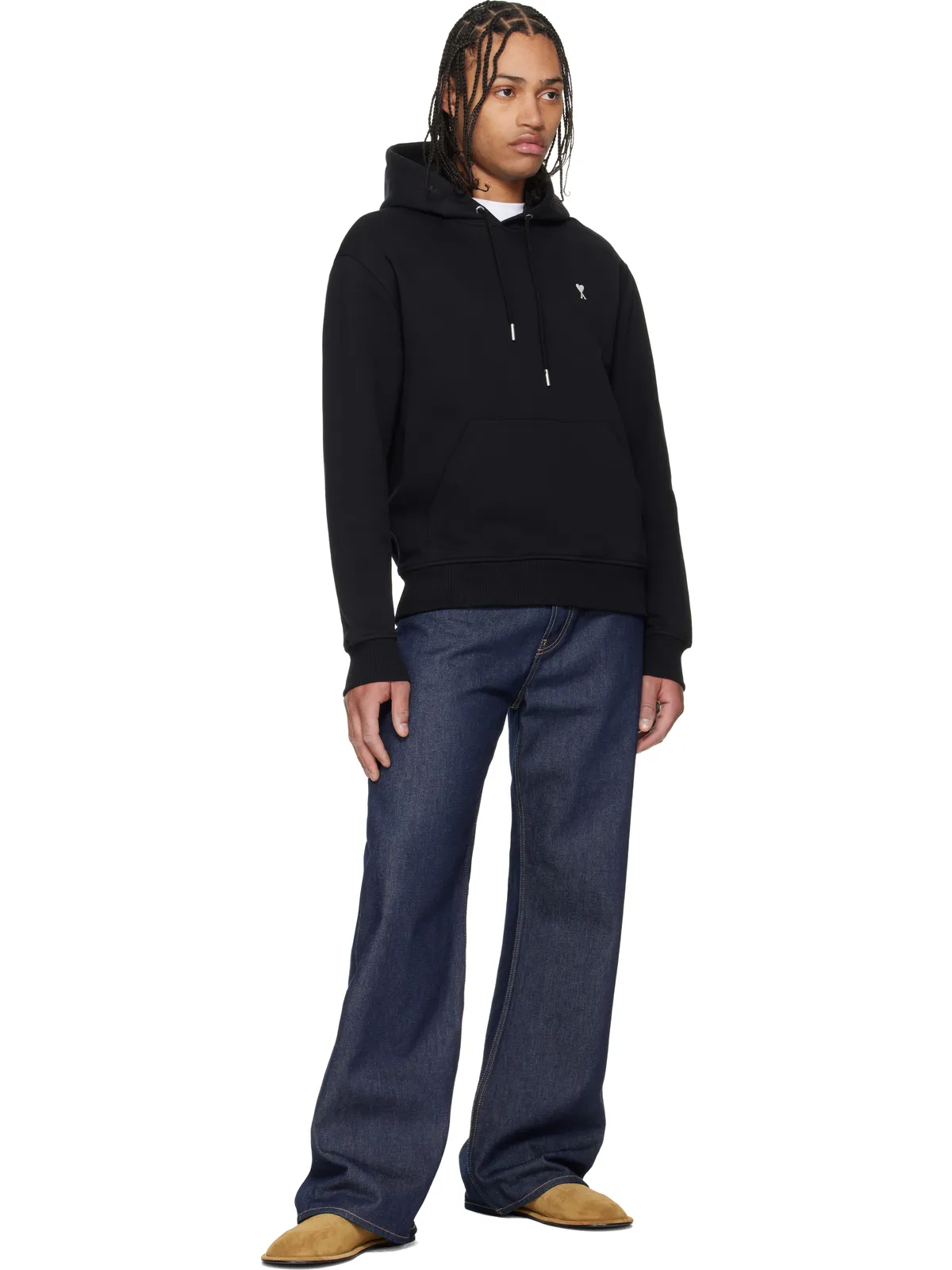 AMI Paris Contrasted Ami de Coeur コットン フーディ - 画像4