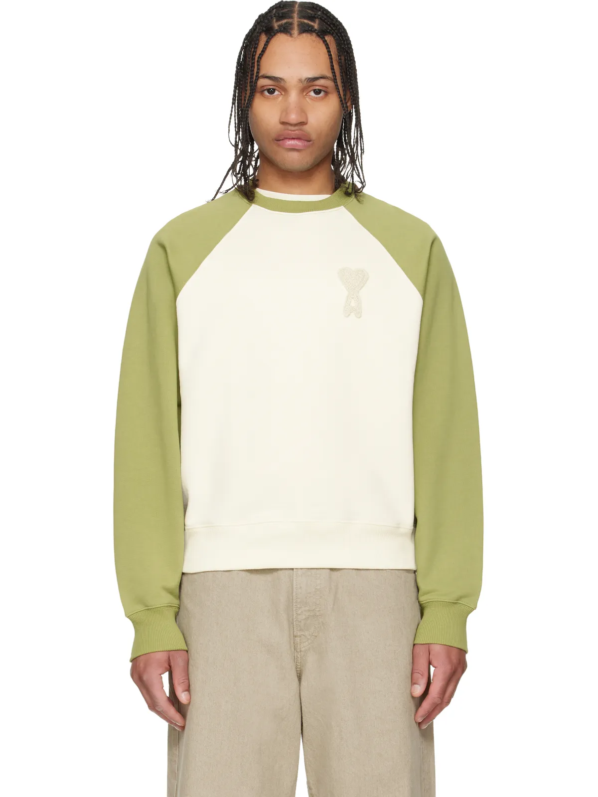 AMI Paris Ami de Coeur コットンニット スウェットシャツ - 画像1