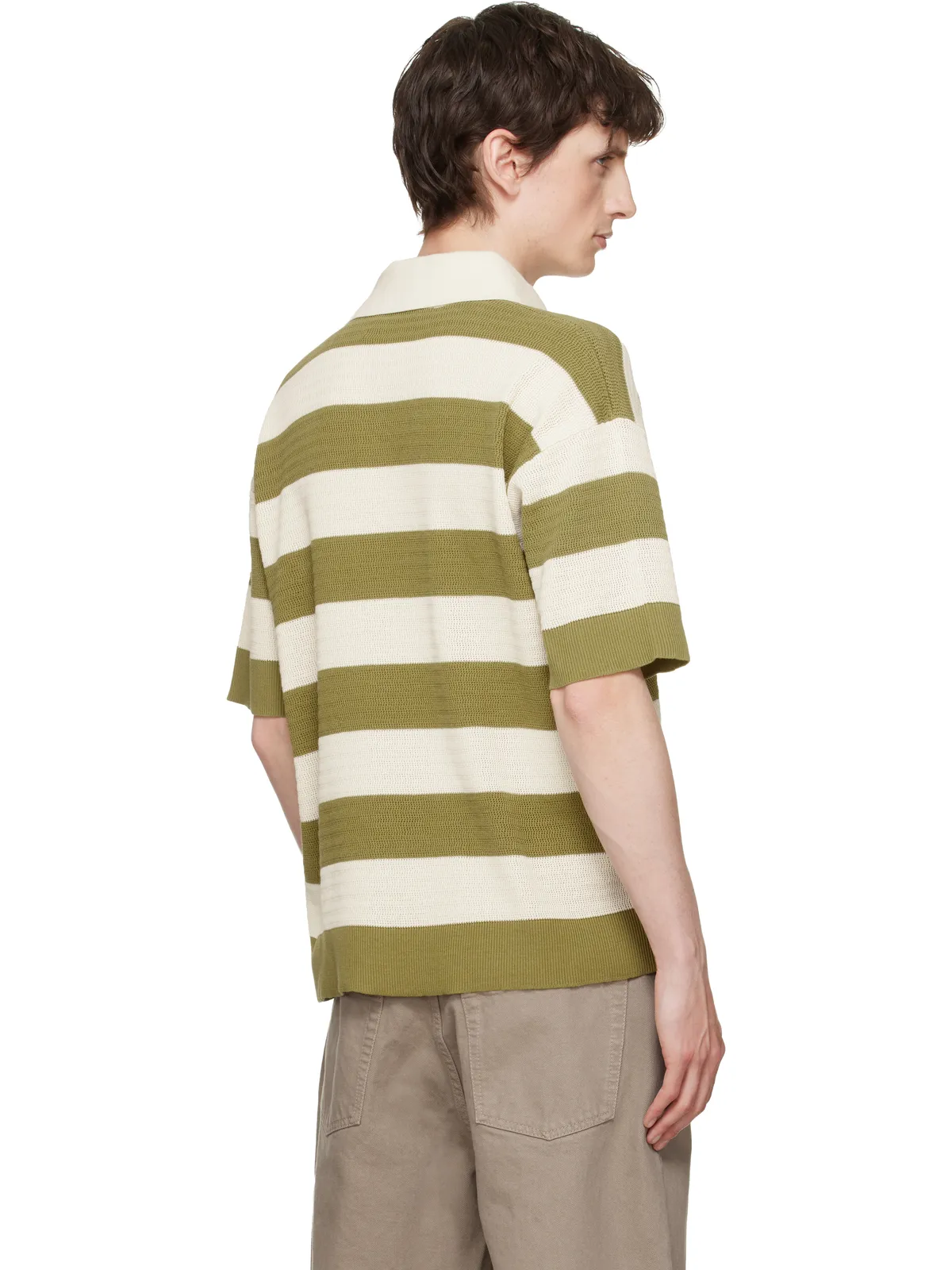 AMI Paris Cotton 'Ami de Coeur' ニットポロシャツ - 画像3