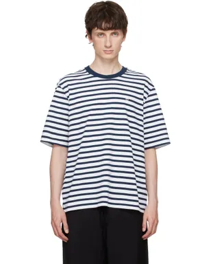 AMI Paris Boxy Mariniere 'Ami de Coeur' Tシャツ - サムネイル1