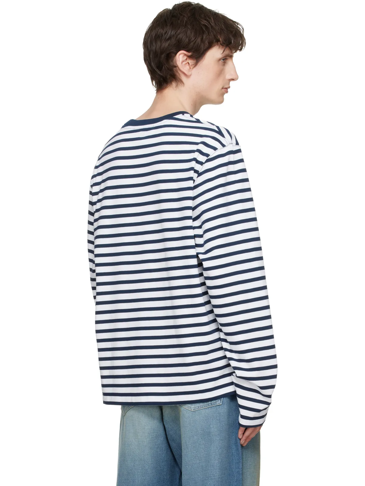 AMI Paris Mariniere 'Ami de Coeur' Tシャツ - 画像3