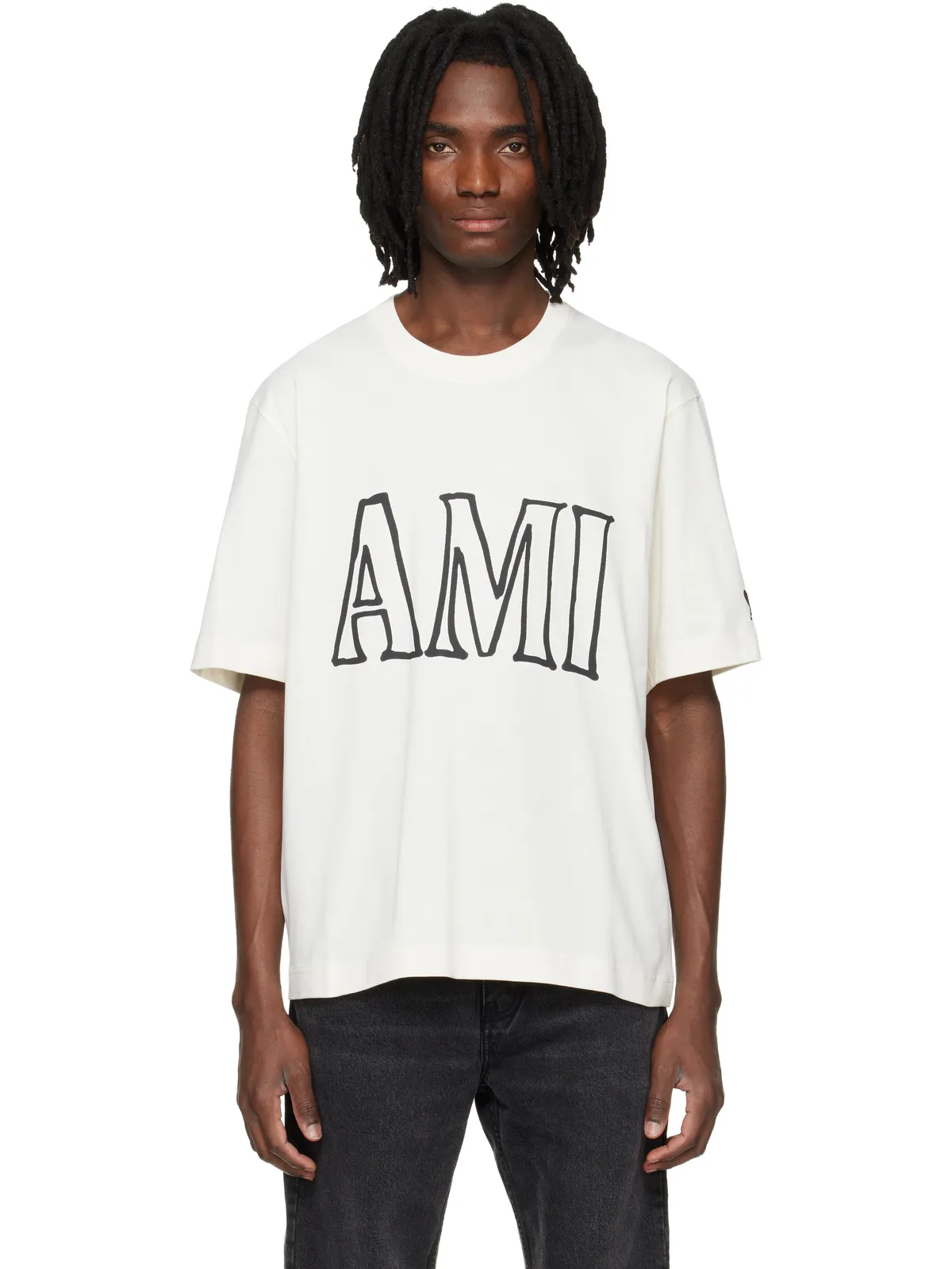 AMI Paris Ami Paris プリント コットン Tシャツ - 画像1