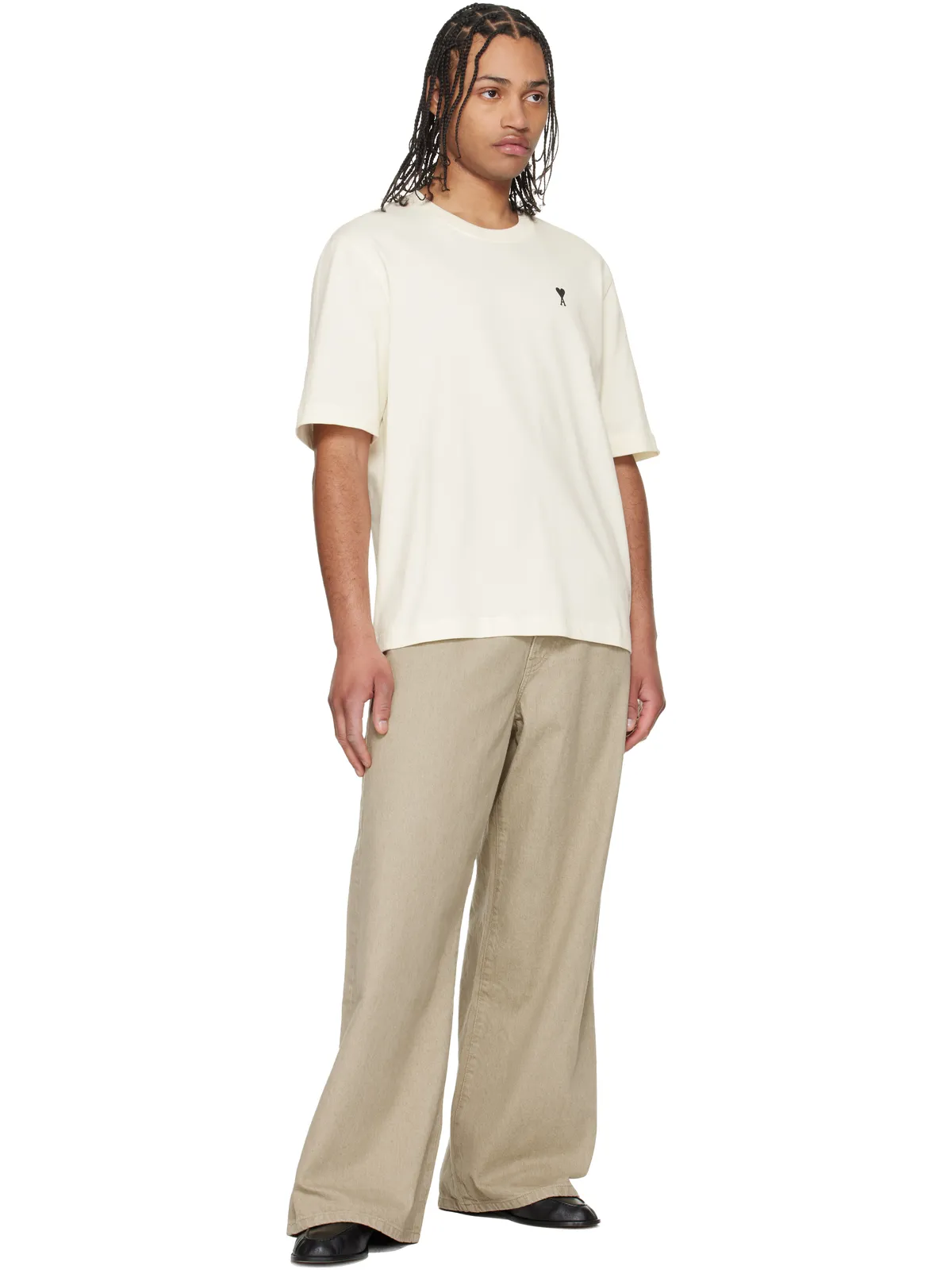 AMI Paris Place des Victoires コットン プリントTシャツ - 画像4