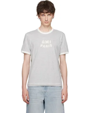 AMI Paris Cotton 'Ami Paris' ニット パッチ Tシャツ - サムネイル1