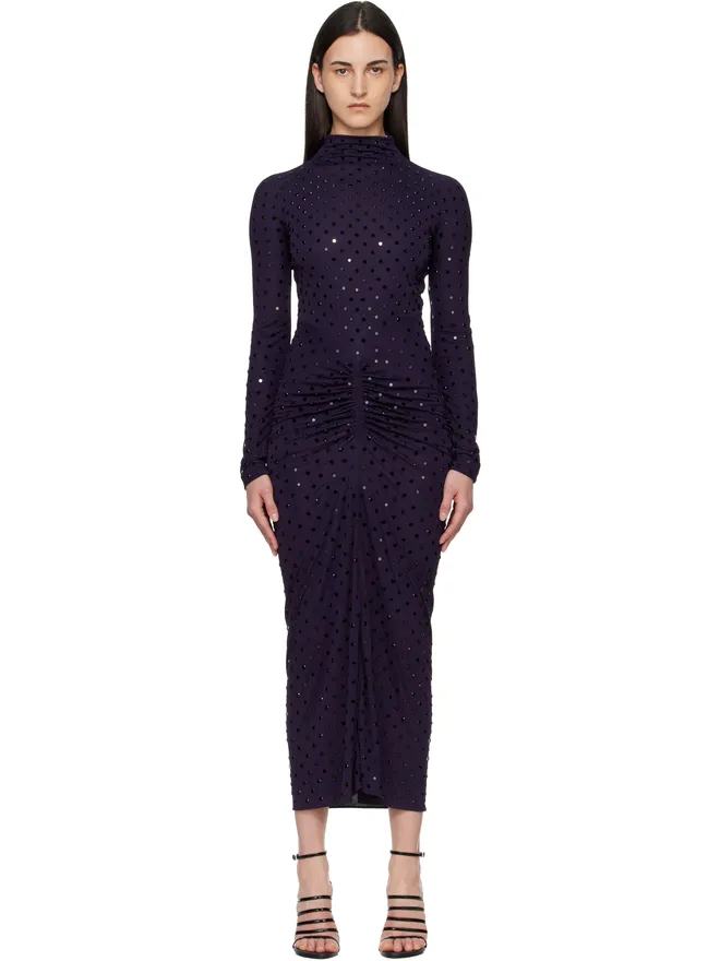 ALAÏA ALAÏA Draped Fluid Strass Jersey マキシワンピースの商品画像