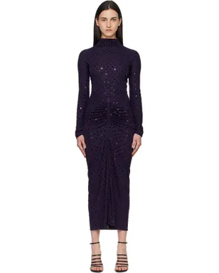 ALAÏA Draped Fluid Strass Jersey マキシワンピース - サムネイル1