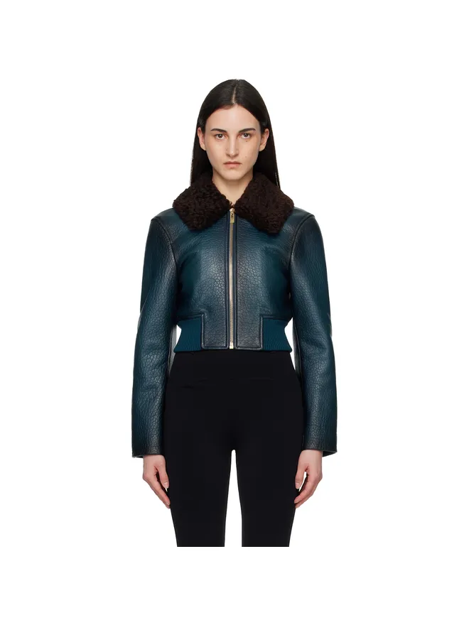 ALAÏA ALAÏA レザー アビエイター ボンバージャケットの商品画像