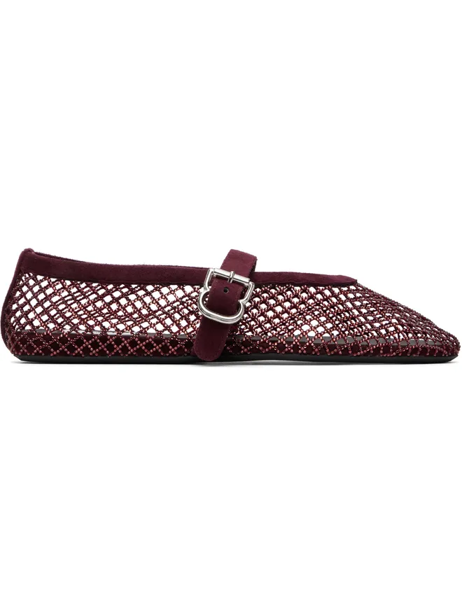 ALAÏA ALAÏA Strass フィッシュネット フラットシューズの商品画像