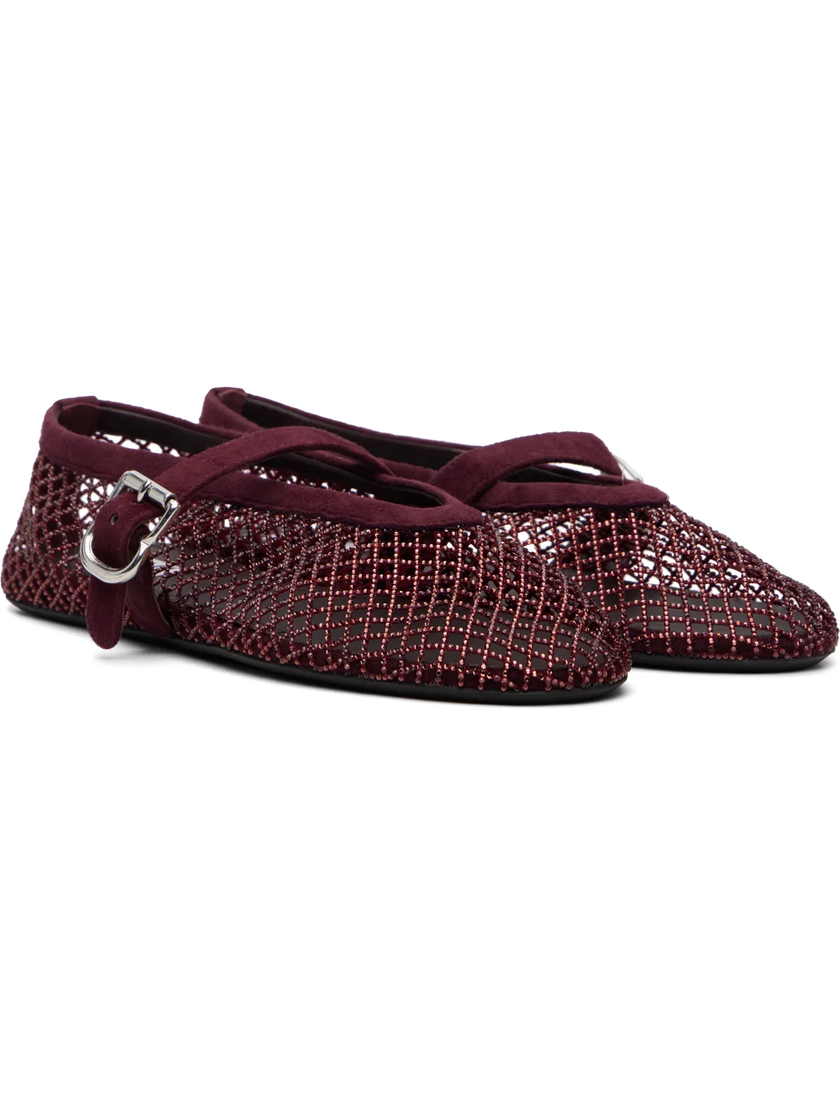 ALAÏA Strass フィッシュネット フラットシューズ - 画像4