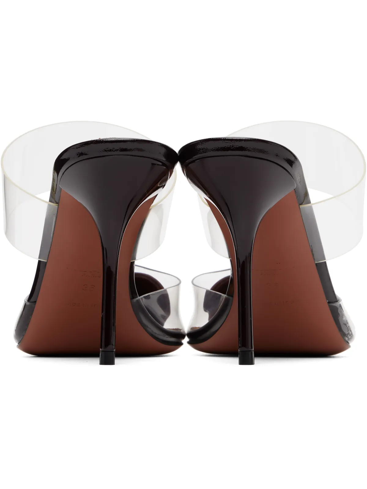 ALAÏA バーガンディ 'Le Cœur' Mule ヒール - 画像2