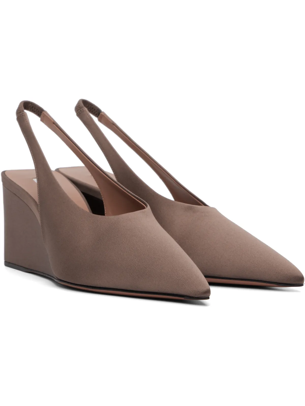 ALAÏA ブラウン Cube ウェッジ スリングバックヒール - 画像4