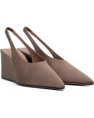 ALAÏA ブラウン Cube ウェッジ スリングバックヒール - サムネイル4