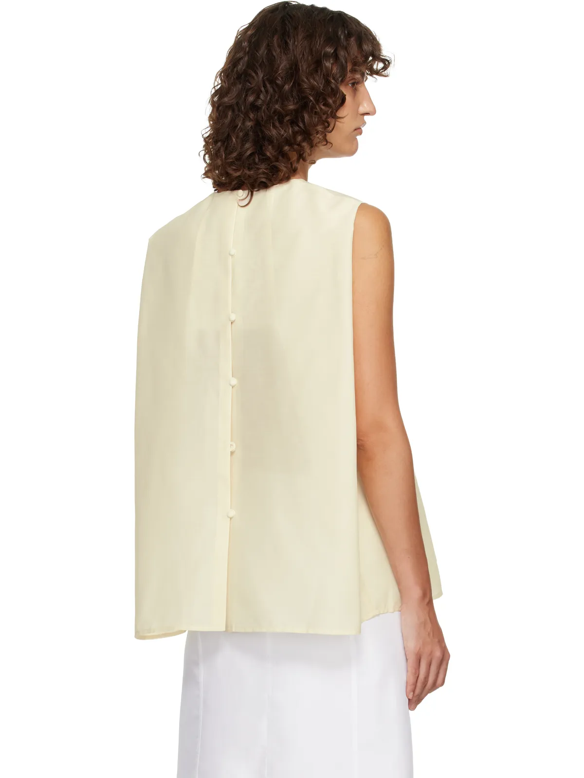 Le17Septembre Boucle Back Button ノースリーブ トップス - 画像3