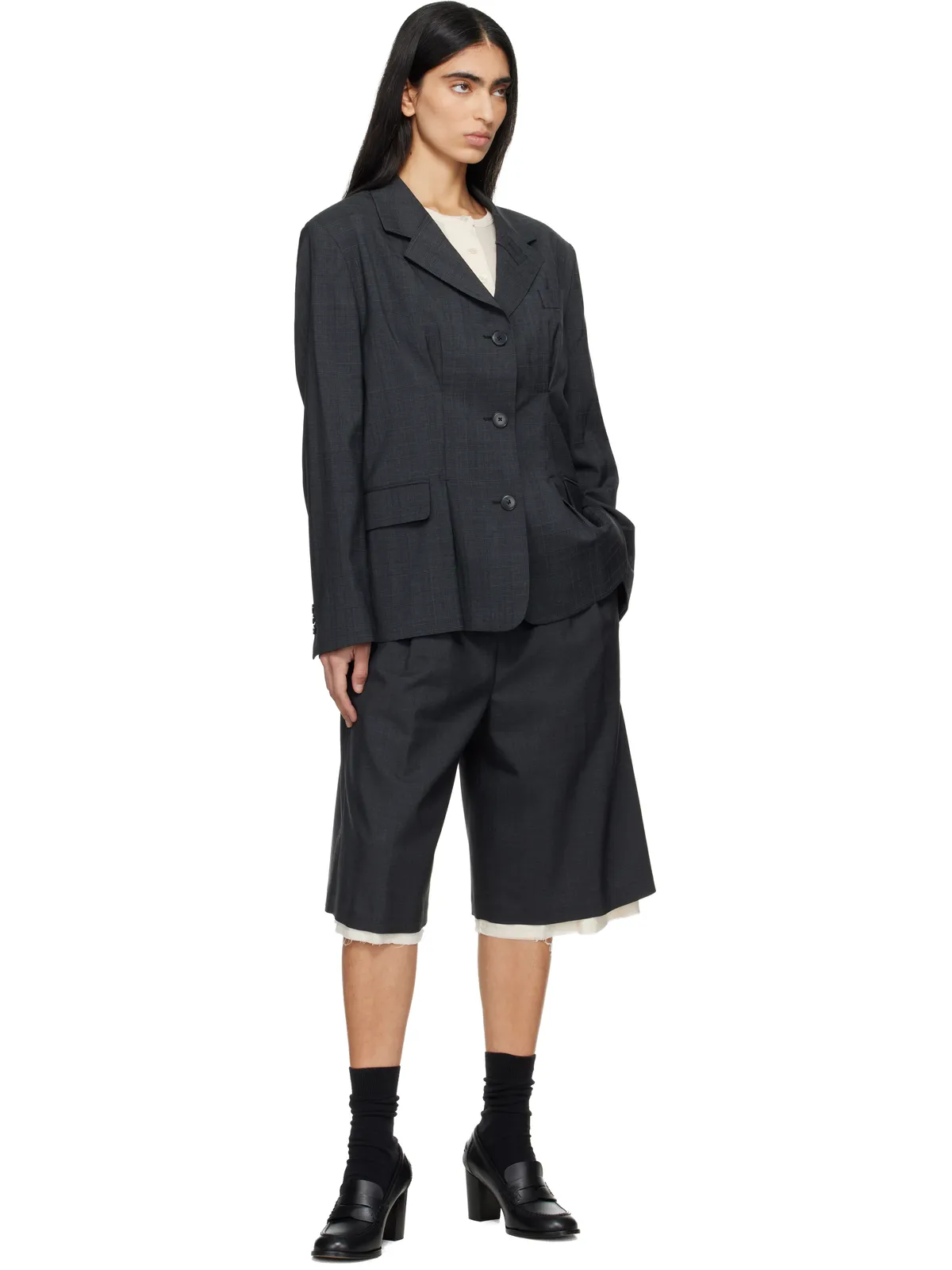 mfpen インバーテッド プリーツ テーラードジャケット - 画像4