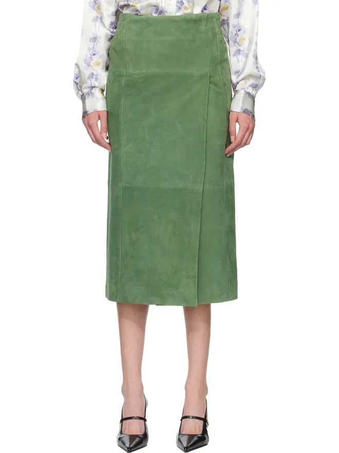 Meryll Rogge Meryll Rogge スエード ロング ラップ ミディアムスカートの商品画像