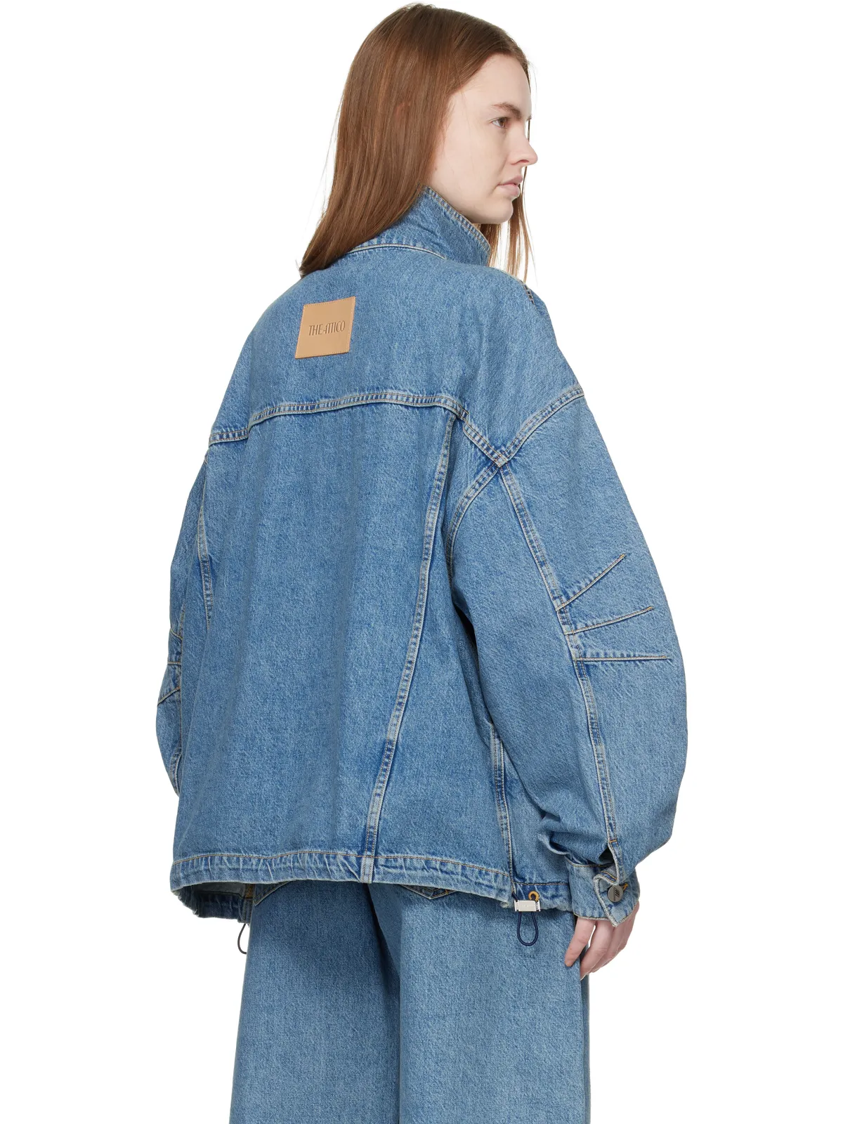 THE ATTICO ウォッシュド デニム ボンバージャケット - 画像3