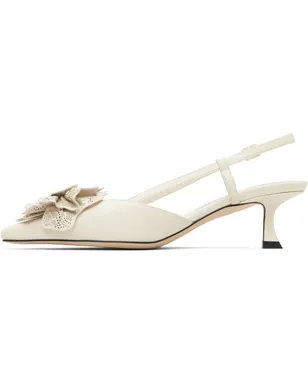 Jimmy Choo ホワイト Mimmi 50 スリングバックヒール - サムネイル3