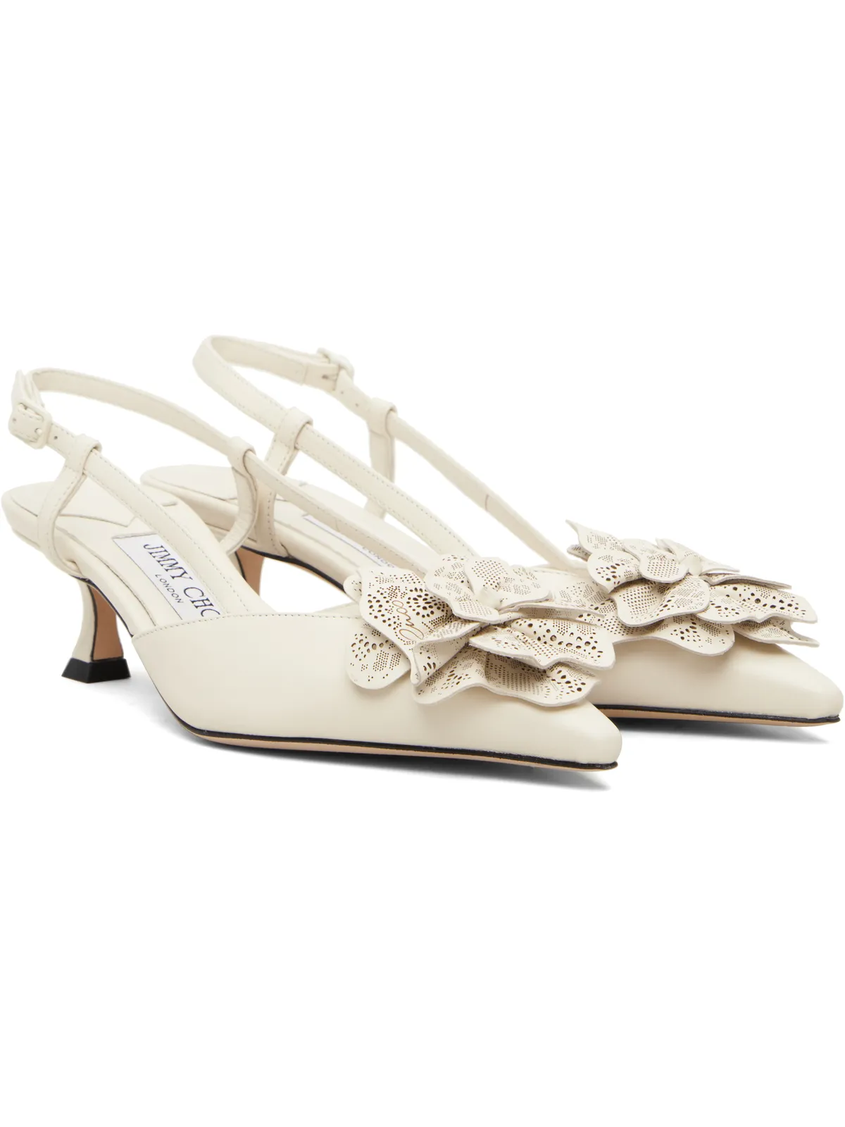 Jimmy Choo ホワイト Mimmi 50 スリングバックヒール - 画像4